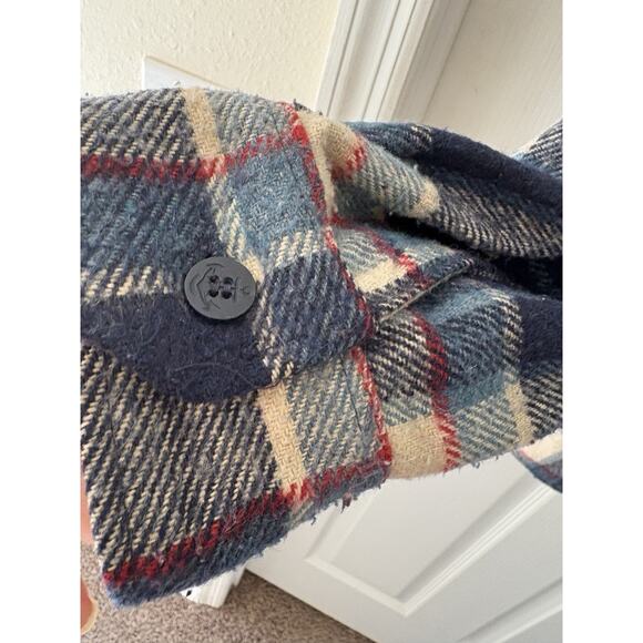 Fingerhut vintage 90s men’s flannel lined shirt size large. Tarzan Blue plaid - Picture 6 of 16